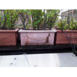 Plastic terracotta rectangular planter