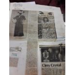 Archive ledger of all press cuttings of Clerys 1980s