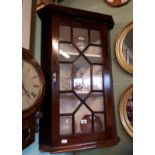 Georgian mahogany astral glazed corner cupboard.