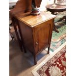 Edwardian mahogany bedside cabinet.