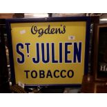 Ogden's St Julien Tobacco enamel sign.