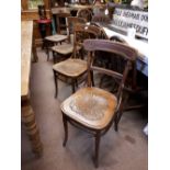 Set of twelve 1930's bentwood chairs.