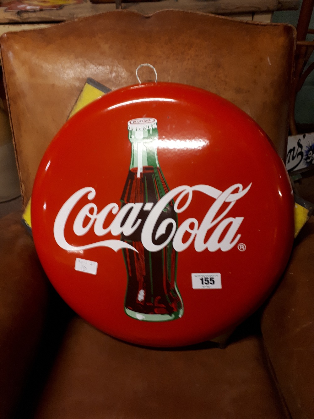 COCA COLA enamel advertising sign.