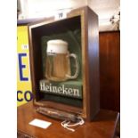 1970's HEINEKEN Light up box advertisement.