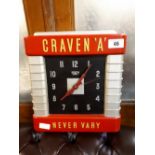 Craven A Never Vary advertising clock.