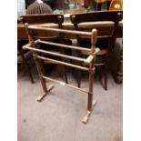 19th. C pine towel rail.