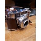 Kodak Retinette camera in original leather case. Made in Germany.