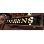 Siebens name plate.