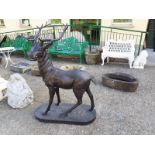 Cast iron model of a stag.