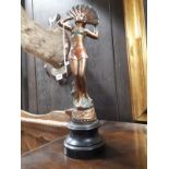 Art Deco spelter figure of a dancer.