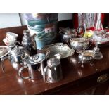 Miscellaneous lot Silver Plate.