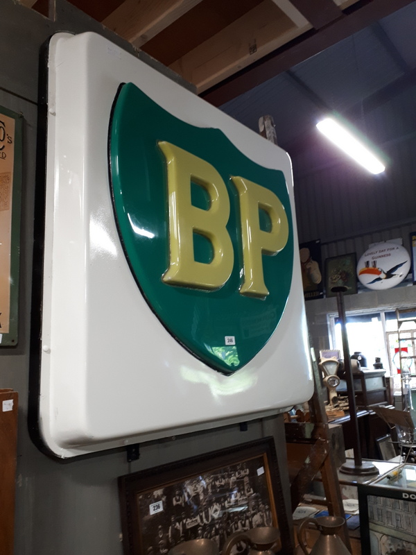 BP light up sign. { 110cm H X 110cm W }.