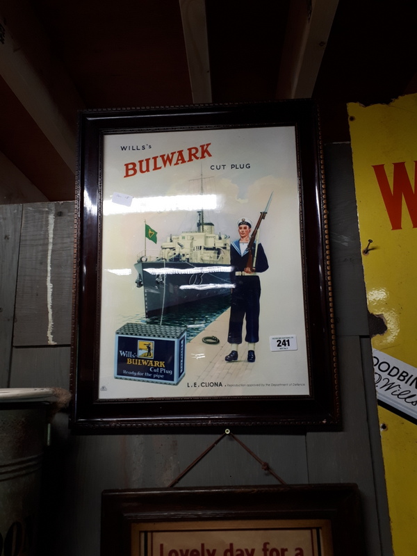 Will's Bulwark Cut Plug advertisement. { 59cm H X 46cm W }.