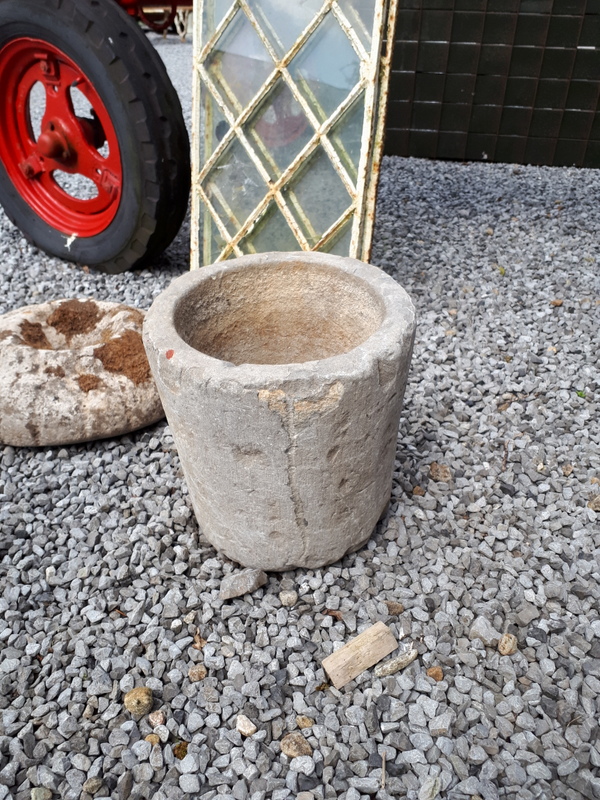 Early 17th C. limestone cooking pot.