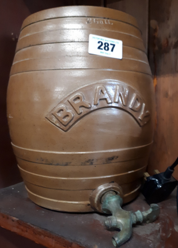 19th. C. stoneware Brandy dispenser.