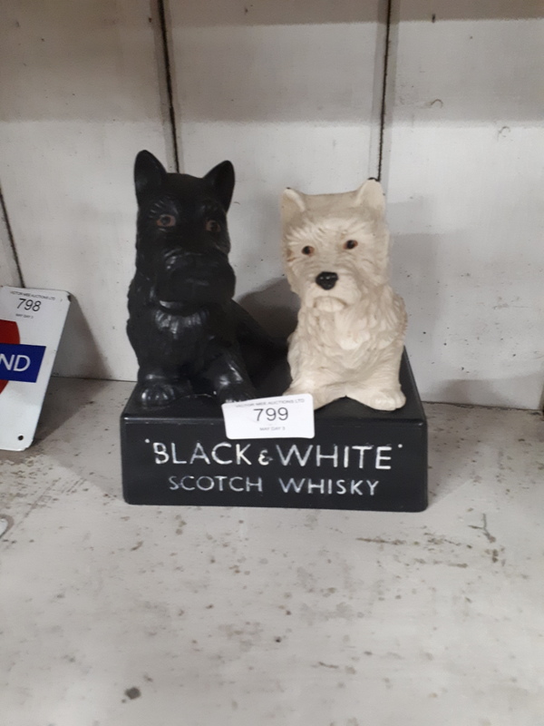 Black and White Scotch whisky advertising model.