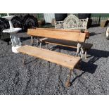 Cast iron double sided bench.