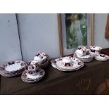 Part set of TUSCAN tea set and part set of DUCHESS tea seat and County Rose cake plates.