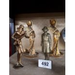 Selection of Art Deco style figurines.