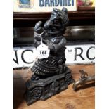 19th. C. cast iron door stop in the form of jester.