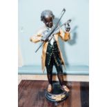 Gilded bronze figure of a musician in the Classical style. { 26''H X 10'' W }.