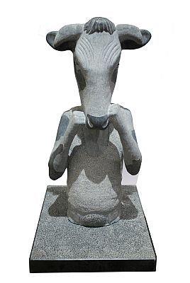 Patrick Barry - 'Bully Boy'. Kilkenny Limestone Sculpture. Incised Barry & dated 2011.