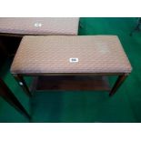 Ex Shelbourne upholstered mahogany rectangular dressing stool option on the next two