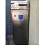 Mercator tall stainless steel fridge. { 81'' H X 28'' W }.