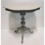 Painted Occasional Table with shaped top on tripod base. Dia. 29ins x 29ins high.