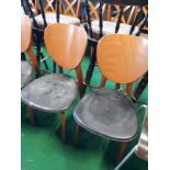 Set of seven dining chairs.