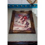 Oil on Board Bonaparte mounted in a decorative frame. { 62'' H X 50'' W }.