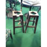 Miscellanious lot of various wooden stool bases.