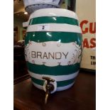 19th. C. ceramic BRANDY dispenser.