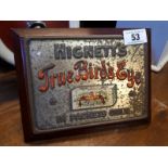 HIGNETTS TRUE BIRDS EYE framed tin plate sign.