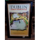 Framed print DUBLIN COACH TOURS BY CIE.