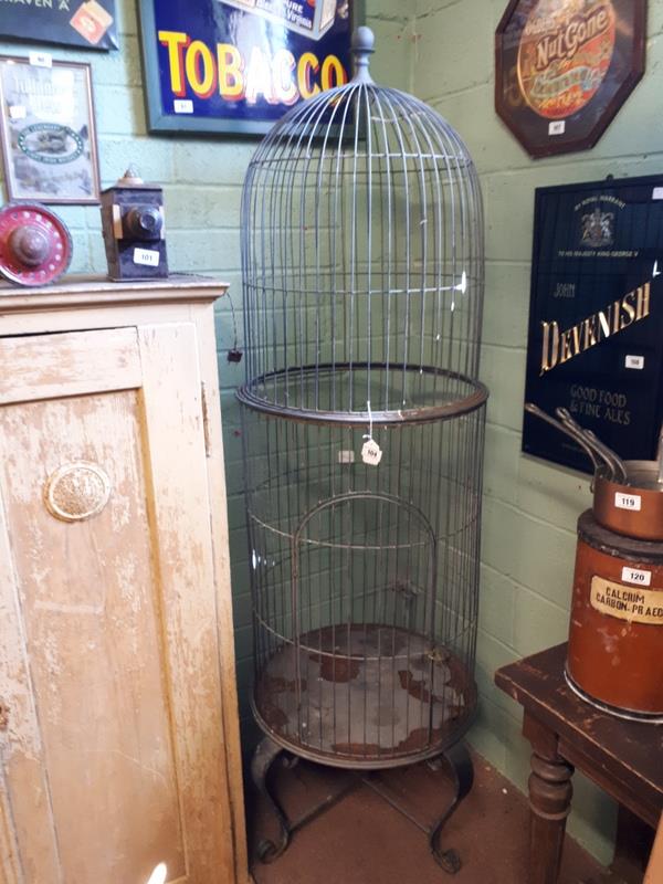 Wire bird cage.