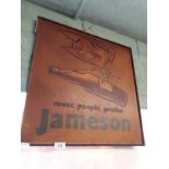 1960's MOST PEOPLE PREFER JAMESON framed cardboard advertisement.