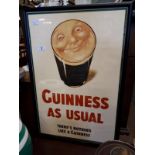 GUINNESS AS USUAL framed print.