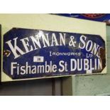 KEENAN & SONS DUBLIN enamel advertising sign.