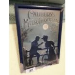 CADBURY'S MILK CHOCOLATE framed advertisement.