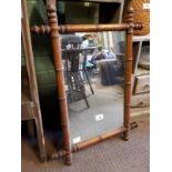 Victorian Mirror with bamboo effect frame.