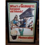 Framed WHATS A GUINNESS BETWEEN OLD FRIENDS advertising print