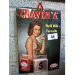 1950's celluloid Showcard advertising CRAVEN A Tobacco.