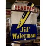 BEAUVAIS JIF WATERMAN double sided light up sign.