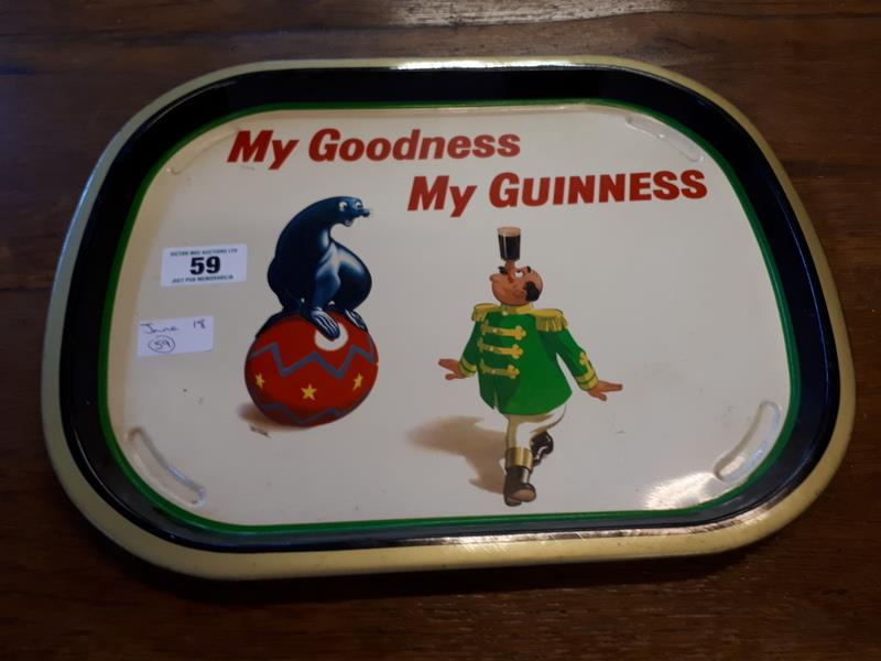 GUINNESS tin plate advertising tray.