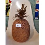 1970's ice bucket in the form of a pineapple.