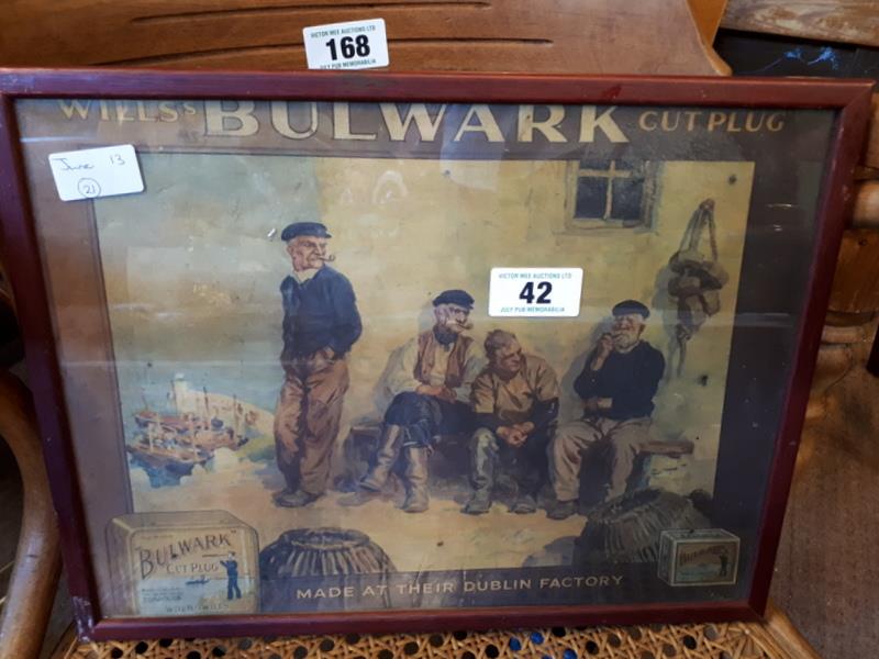 Framed print WILLS BULWARK CUT PLUG TOBACCO.