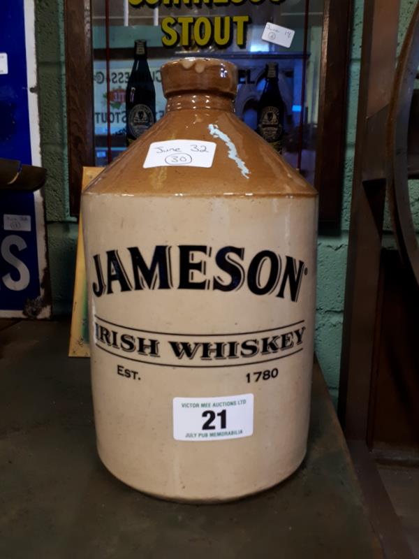 Small JAMESON stoneware whiskey flagon.