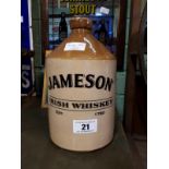 Small JAMESON stoneware whiskey flagon.