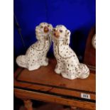 Pair of Victorian Staffordshire dogs.